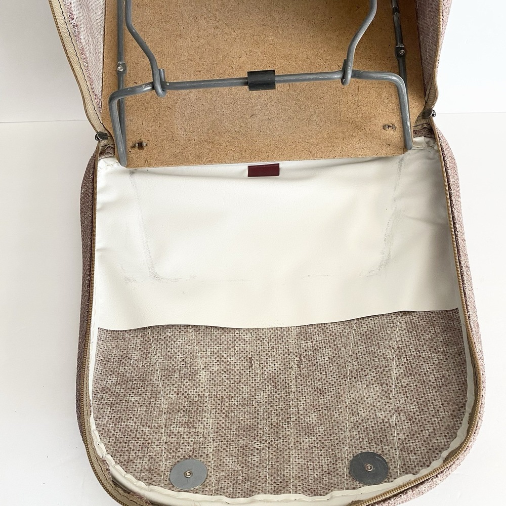 Vtg Brunswick Bowling Bag Retro Single Ball Rack Lavender Textile Inserts - Picture 12 of 13